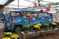 Florally decorated camper van, Keukenhof Gardens