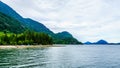 The flord of Howe Sound and surrounding Mountains