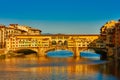 Florence Arno river Ponte Vecchio Cityscape skyline Tuscany Italy landmark