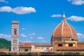 Florence background with the main cathedral dome.