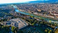 Florence aerial with Piazzale Michelangelo in Italy Royalty Free Stock Photo