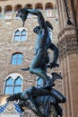 Florence bronze statue of The Perseus with the head Royalty Free Stock Photo