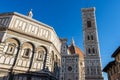 Florence Cathedral - Bell Tower of Giotto and Baptistery Royalty Free Stock Photo