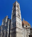 Florence cathedral bell tower. Italian marble masterpiece Royalty Free Stock Photo