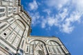 Florence Cathedral with blue sky and clouds Royalty Free Stock Photo