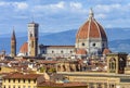 Florence cathedral (Duomo) over city center, Italy Royalty Free Stock Photo