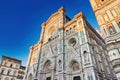 Florence Cathedral is the major tourist attraction of Tuscany, Italy. Cattedrale di Santa Maria del Fiore in Florence, Italy. Royalty Free Stock Photo
