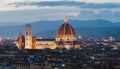 Florence, Cathedral, night panorama Royalty Free Stock Photo