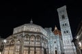 Florence Cathedral - Bell Tower of Giotto and Baptistery Royalty Free Stock Photo
