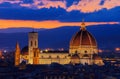 Florence cathedral night Royalty Free Stock Photo