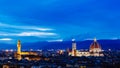 Florence Cathedral, Palazzo Vecchio, and the city of Florence, I Royalty Free Stock Photo