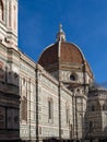 Florence Cathedral of Saint Mary of Flower, Florence Duomo Duomo di Firenze and Giotto s Campanile of Florence Cathedral in Floren Royalty Free Stock Photo