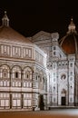 Florence, cathedral of Santa Maria del Fiore at night Royalty Free Stock Photo