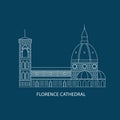 Florence cathedral. Vector illustration decorative design