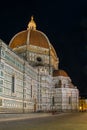 Florence Cathedral (Duomo - Basilica di Santa Maria del Fiore) during night...IMAGE Royalty Free Stock Photo