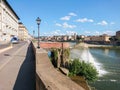 Florence city center from river embankment, Italy Royalty Free Stock Photo