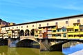 Florence city italy culture building travel holiday arno river with bridge old ponte vecchio