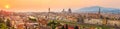 Florence city during sunset Royalty Free Stock Photo