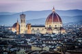 Florence, cityscape and Cathedral and Brunelleschi Dome