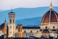 Florence, cityscape and Cathedral and Brunelleschi Dome