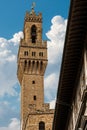 Clock Tower of Palazzo Vecchio - Florence Tuscany Italy Royalty Free Stock Photo