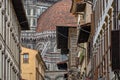 Florence dome detail from street Royalty Free Stock Photo