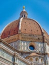 Florence Duomo. Basilica di Santa Maria del Fiore Basilica of Saint Mary of the Flower in Florence, detail view of Brunelleschi