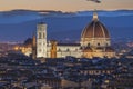 Florence Duomo light up at night Royalty Free Stock Photo