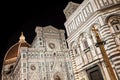 Florence Duomo by night Royalty Free Stock Photo