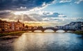 Florence Firenze in the end of the day Royalty Free Stock Photo