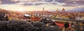 Florence (Firenze Italy. Sunset panorama. Evening view Royalty Free Stock Photo