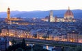 Florence Firenze skyline with Palazzo Vecchio and Duomo Royalty Free Stock Photo