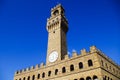 Florence or Firenze, view of the Clock Tower on The Old Palace, Palazzo Vecchio