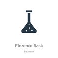 Florence flask icon vector. Trendy flat florence flask icon from education collection isolated on white background. Vector