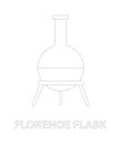 Florence Flask tracing worksheet for kids