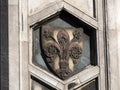 florence giotto tower detail near Cathedral Santa Maria dei Fiori, Brunelleschi Dome Italy Royalty Free Stock Photo