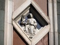 florence giotto tower detail near Cathedral Santa Maria dei Fiori, Brunelleschi Dome Italy Royalty Free Stock Photo