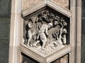 florence giotto tower detail near Cathedral Santa Maria dei Fiori, Brunelleschi Dome Italy Royalty Free Stock Photo