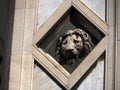 florence giotto tower detail near Cathedral Santa Maria dei Fiori, Brunelleschi Dome Italy Royalty Free Stock Photo