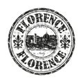 Florence grunge rubber stamp