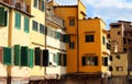 Florence houses and shops in the ancient bridge called Ponte Vec