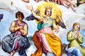 The Last Judgment fresco painted by Giorgio Vasari in the dome of the cathedral of Florence Royalty Free Stock Photo