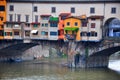 Details of the Old bridge in Florence city , Italy Royalty Free Stock Photo