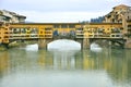 Florence old bridge, Ponte Vecchio , Italy Royalty Free Stock Photo