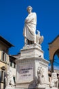 Statue of Dante Alighieri erected in 1865 at Piazza Santa Croce in Florence Royalty Free Stock Photo