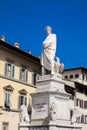 Statue of Dante Alighieri erected in 1865 at Piazza Santa Croce in Florence Royalty Free Stock Photo