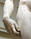 Hands of the Statue of David by Michelangelo, Florence, Italy Royalty Free Stock Photo