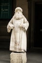 Florence, Italy - 23 April, 2018: living statue of Leonardo da Vinci Royalty Free Stock Photo