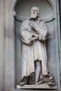 Statue of Galileo Galilei at the courtyard of the Uffizi Gallery in Florence Royalty Free Stock Photo