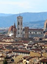 FLORENCE in Italy with and the bell tower of GIOTTO Royalty Free Stock Photo